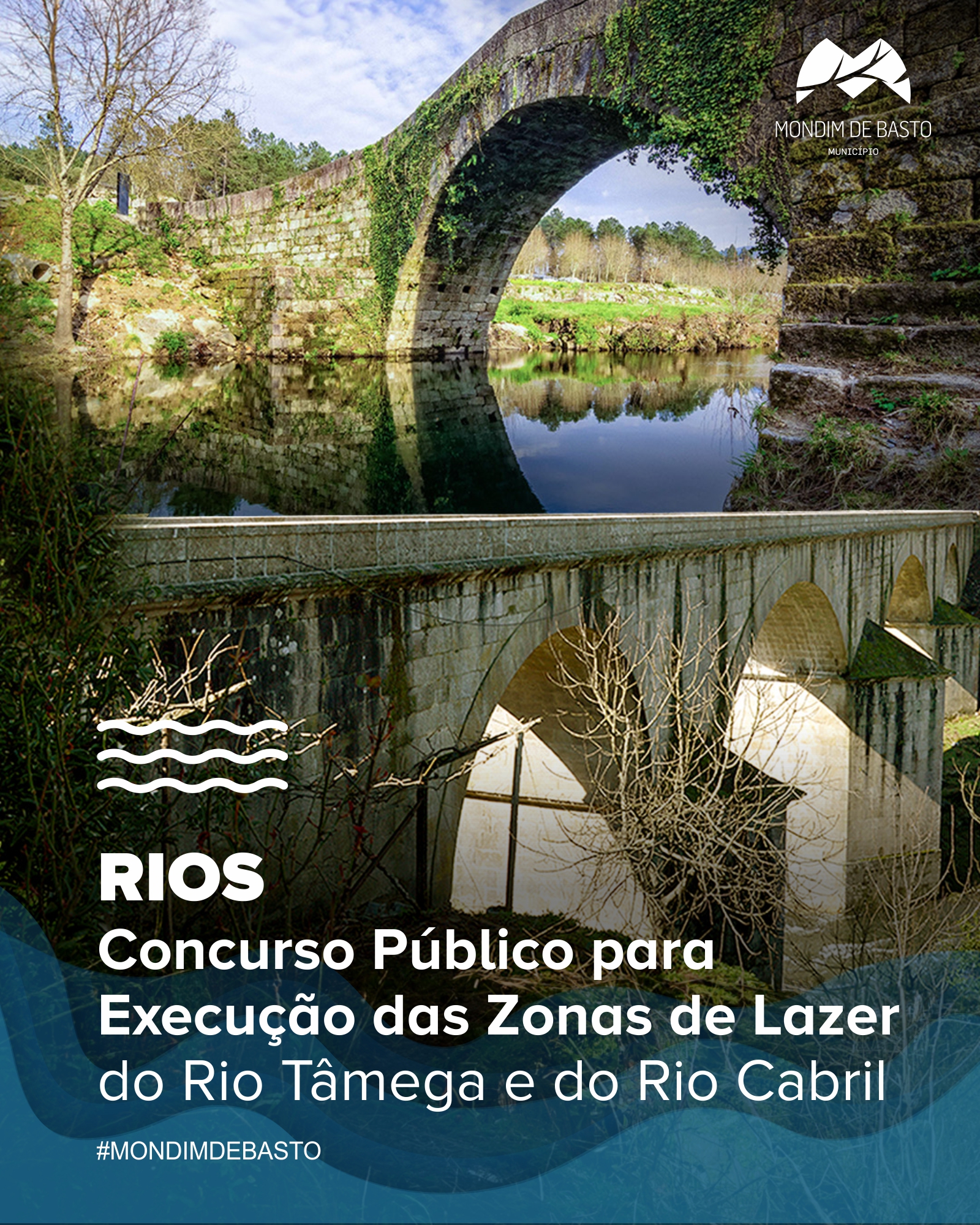 Imagem do Rio Tâmega e Rio Cabril